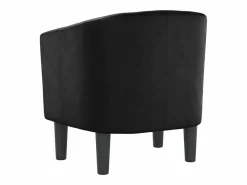 vidaxl Sillón cuero sintético Negro