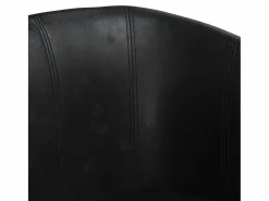 vidaxl Sillón cuero sintético Negro