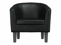 Clicnbuy Sillón cuero sintético Negro Discount