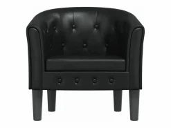 Clicnbuy Sillón cuero sintético Negro Discount