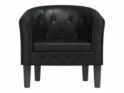 Clicnbuy Sillón cuero sintético Negro Discount