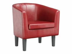 Clicnbuy Sillón cuero sintético tinto Rojo Discount