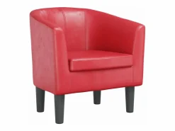 vidaxl Sillón cuero sintético Rojo Discount