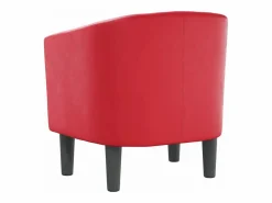 vidaxl Sillón cuero sintético Rojo Discount
