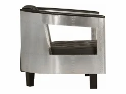 Sillón de aviador de cuero auténtico^Clicnbuy New