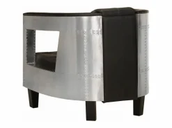 Sillón de aviador de cuero auténtico^Clicnbuy New