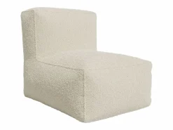 Vente-unique Sillón de cocina en tela bouclé color estilo contemporáneo NOUMARA Blanco roto Sale