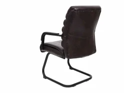 Sillón de conferencia -H31, piel sintética marrón^MCW Discount