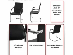 Sillón de conferencia Perm (juego de 2),^MCW Clearance