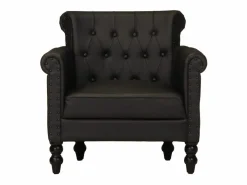 Sillón de cuero auténtico de cabra^Clicnbuy New