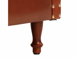 Clicnbuy Sillón de cuero auténtico marrón Marru00f3n Sale