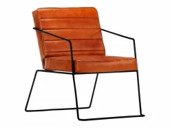 vidaxl Sillón De Piel|Sillón de cuero auténtico marrón canela
