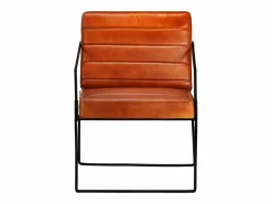 Clicnbuy Sillón De Piel|Sillón de cuero auténtico marrón canela