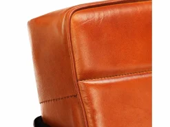 Clicnbuy Sillón De Piel|Sillón de cuero auténtico marrón canela