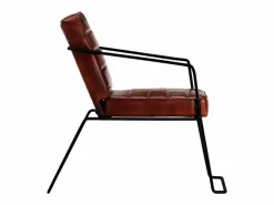 Sillón de cuero auténtico marrón oscuro^vidaxl Online