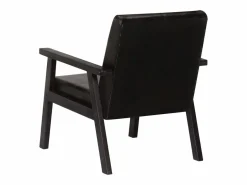 Clicnbuy Sillón de cuero auténtico Negro New