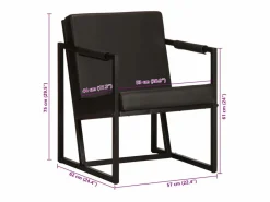 Sillón de cuero auténtico^vidaxl New