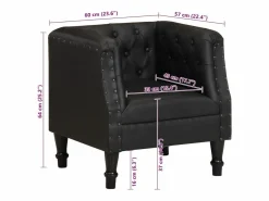 Sillón de cuero auténtico^vidaxl Discount