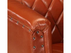 Sillón de cuero de cabra auténtico marrón^vidaxl Discount