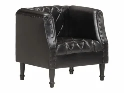 Sillón de cuero de cabra auténtico^vidaxl Clearance