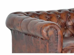 Sillón de cuero y metal marrón^Giner y colomer Sale