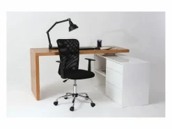 Miliboo Silla De Oficina|Sillón de escritorio diseño malla negra PLUZ