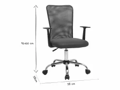 Miliboo Sillón de escritorio diseño malla blanca PLUZ Blanco Sale