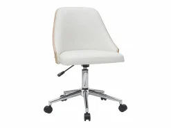 Miliboo Sillón de escritorio moderno QUINO Blanco New
