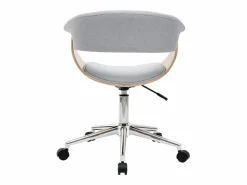 Sillón de escritorio moderno tejido y madera clara OKTAV^Miliboo Sale