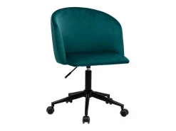 Miliboo Silla De Oficina|Sillón de escritorio terciopelo petróleo VANITY