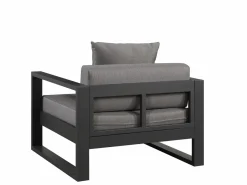 MYLIA Salones De Jardín|Sillón de jardín de aluminio - antracita - MOLOKAI