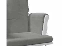 vidaxl Sillón Balancín|Sillón de lactancia con taburete tela claro