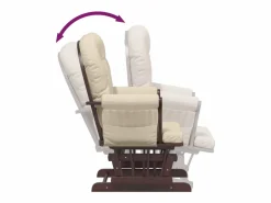 Sillón de lactancia con taburete tela blanco^vidaxl Clearance