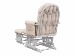Sillón de lactancia con taburete tela gris claro^vidaxl Best
