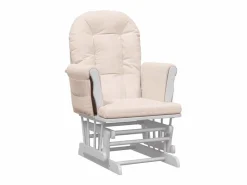 Sillón de lactancia con taburete tela gris claro^vidaxl Best