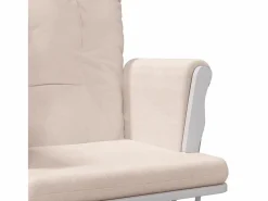 Sillón de lactancia con taburete tela gris claro^vidaxl Best