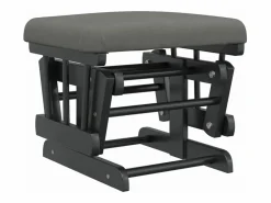 vidaxl Sillón Balancín|Sillón de lactancia con taburete tela oscuro