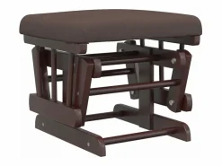 vidaxl Sillón Balancín|Sillón de lactancia con taburete tela marrón