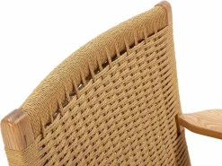 Les Tendances Sillón De Mimbre|Sillón de madera clara con cuerda natural Petunia