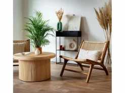 Rendez-Vous Déco Sillón De Mimbre|Sillón de madera de teca y ratán natural - Kilka