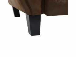 Sillón de microfibra marrón antiguo - Club^Rendez-Vous Déco Outlet