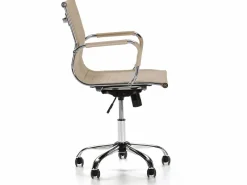 VS Venta-stock Silla De Oficina|Sillón de Oficina Croma reclinable Taupe, Piel sintética, Altura Ajustable