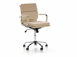 VS Venta-stock Sillón de Oficina Fenix reclinable Taupe, Piel sintética, Altura Ajustable Topo Sale
