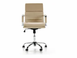 VS Venta-stock Sillón de Oficina Fenix reclinable Taupe, Piel sintética, Altura Ajustable Topo Sale