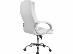VS Venta-stock Sillón de Oficina Karen elevable y reclinable, Piel sintética, Color Blanco Hot