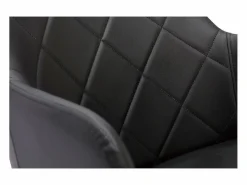 Miliboo Sillón de oficina moderno negro con madera oscura SANDRO Marru00f3n Outlet