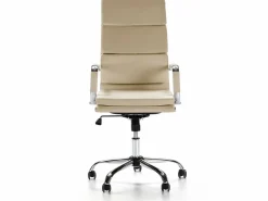 Sillón de Oficina Morgan reclinable Taupe, Piel sintética, Altura Ajustable^VS Venta-stock Best