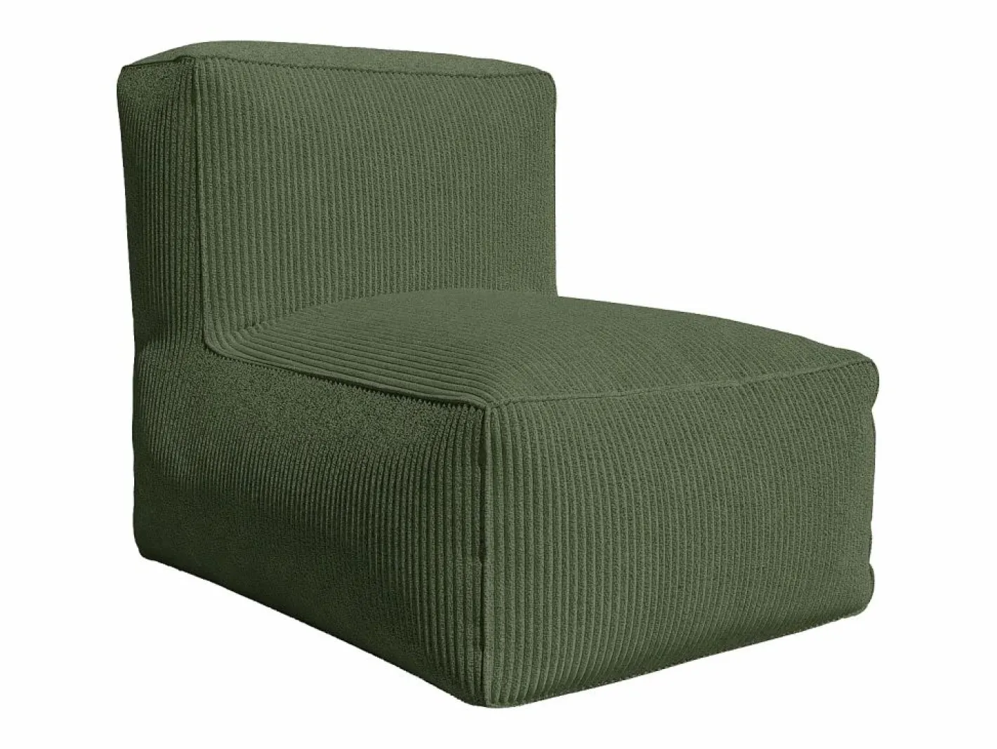 Vente-unique Sillón de pana color estilo contemporáneo NOUMARA Verde New