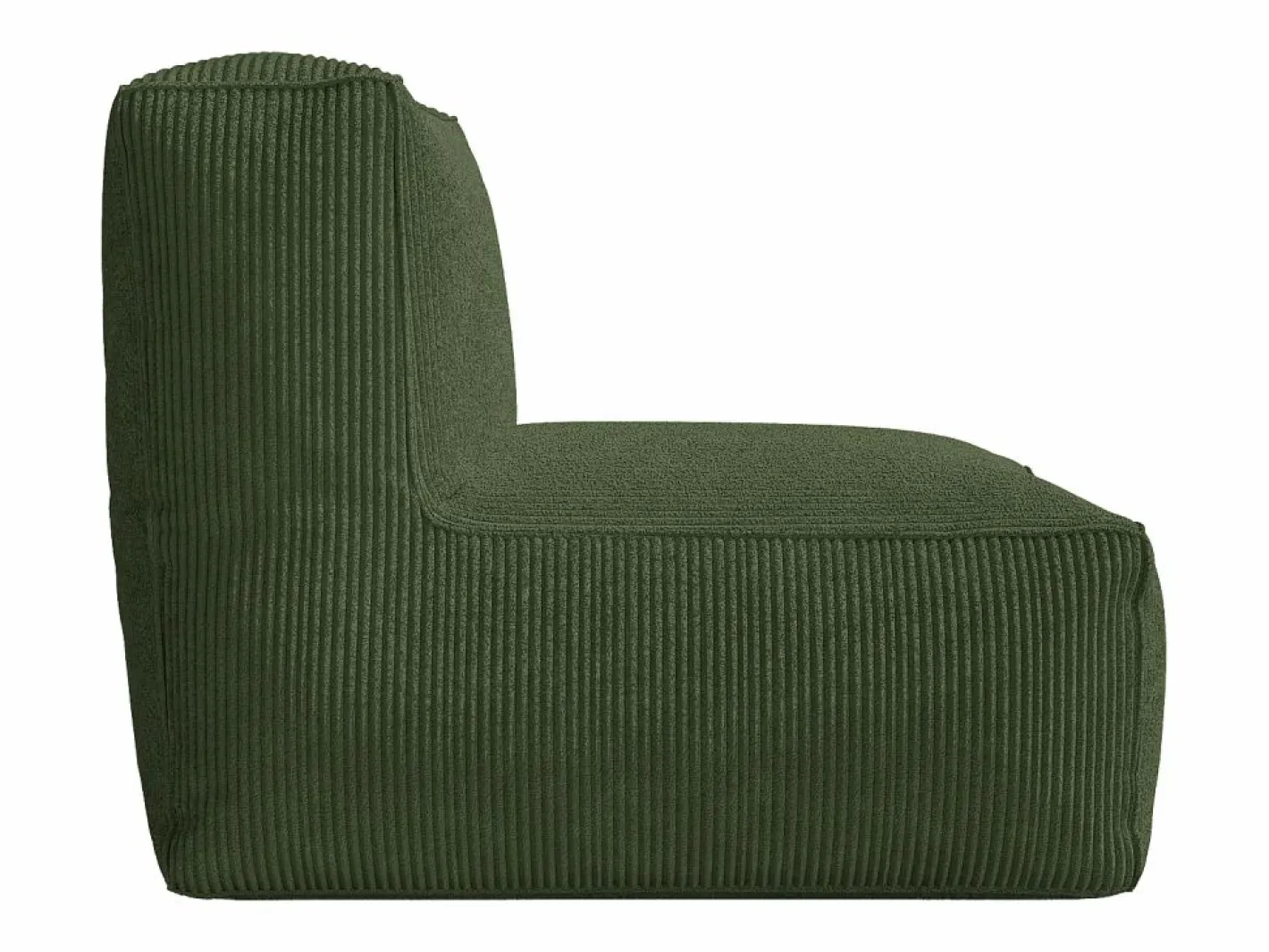 Vente-unique Sillón de pana color estilo contemporáneo NOUMARA Verde New