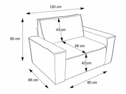 Sillón de pana oscuro AMELIA^Vente-unique Clearance